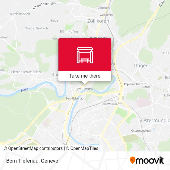 Bern Tiefenau map