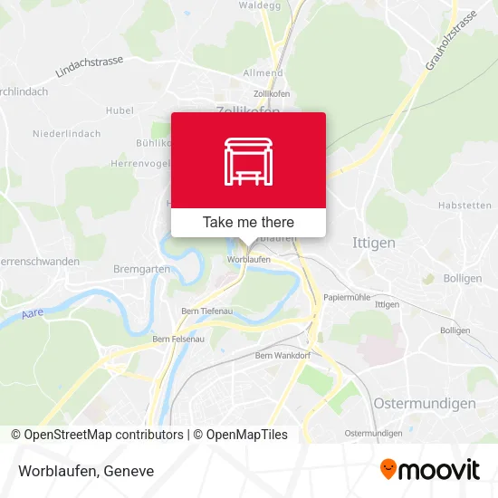 Worblaufen map
