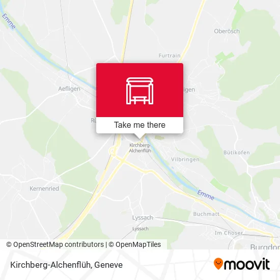 Kirchberg-Alchenflüh map
