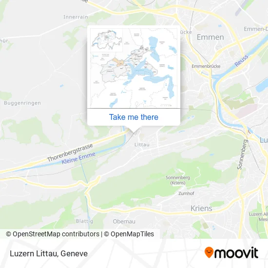 Luzern Littau map