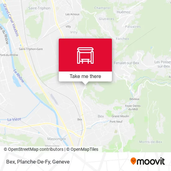 Bex, Planche-De-Fy map