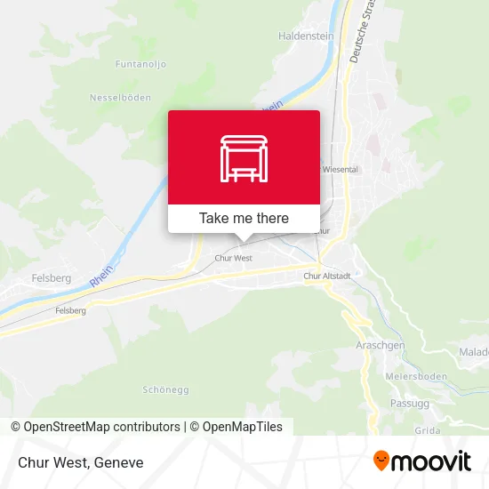 Chur West map