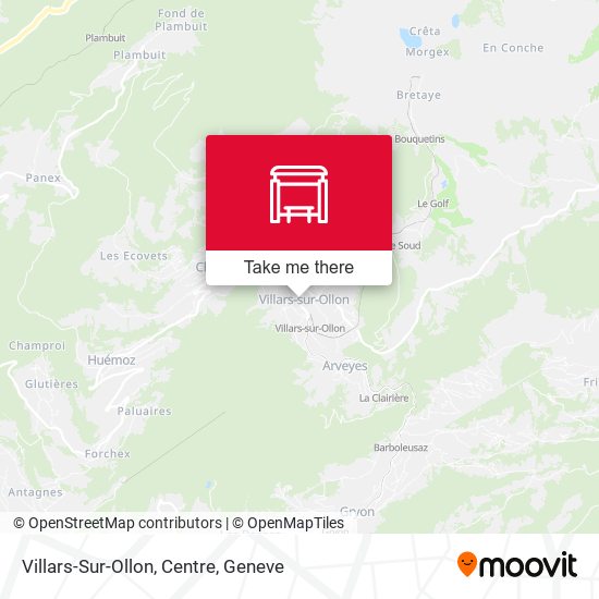 Villars-Sur-Ollon, Centre map