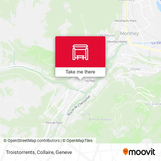 Troistorrents, Collaire map