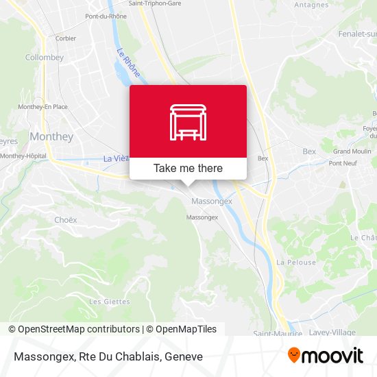 Massongex, Rte Du Chablais map