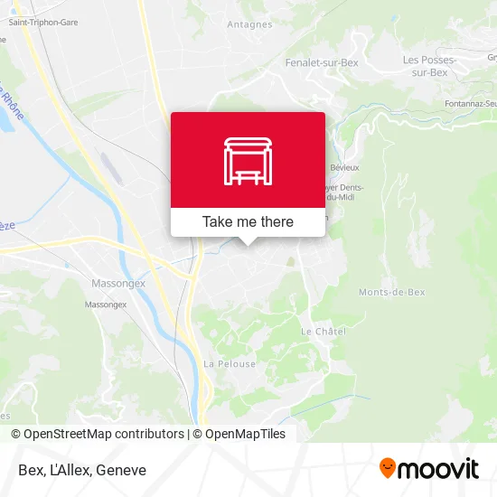 Bex, L'Allex map