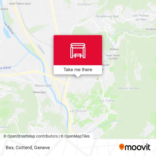 Bex, Cotterd map