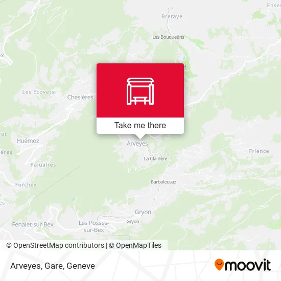 Arveyes, Gare map