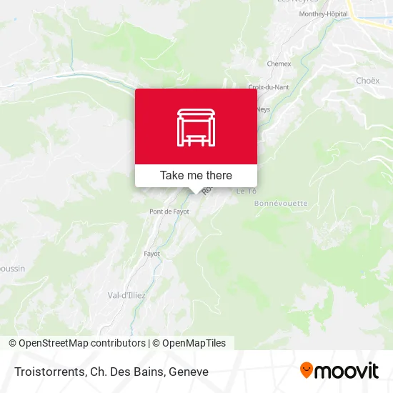 Troistorrents, Ch. Des Bains map