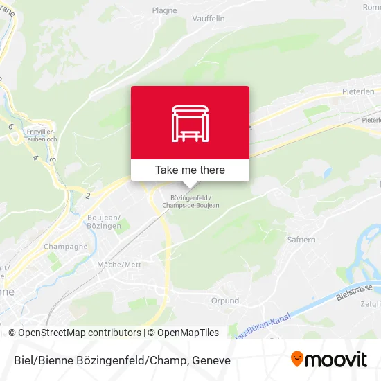 Biel/Bienne Bözingenfeld/Champ map