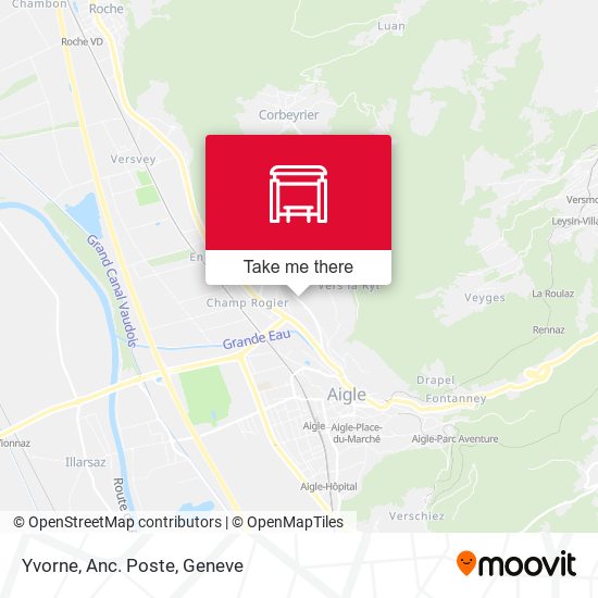Yvorne, Anc. Poste map