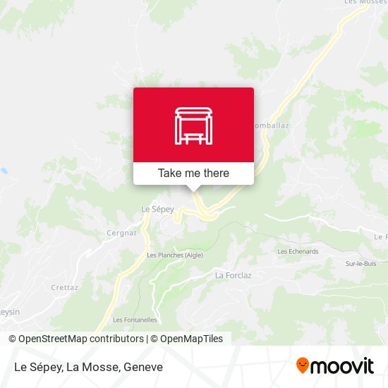 Le Sépey, La Mosse map