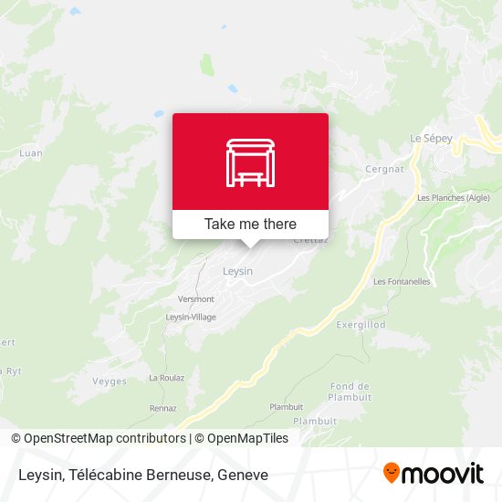 Leysin, Télécabine Berneuse map