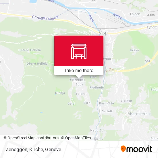 Zeneggen, Kirche map