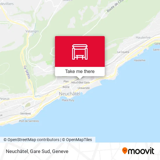 Neuchâtel, Gare Sud map