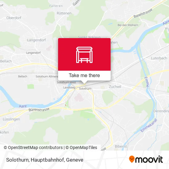 Solothurn, Hauptbahnhof plan