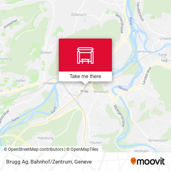 Brugg Ag, Bahnhof/Zentrum map