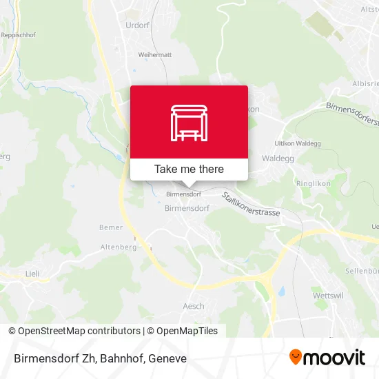 Birmensdorf Zh, Bahnhof map