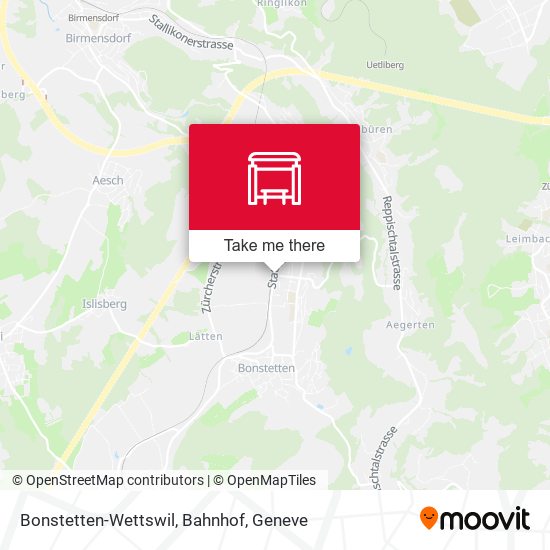 Bonstetten-Wettswil, Bahnhof plan