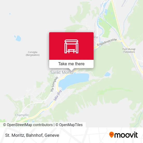 St. Moritz, Bahnhof map