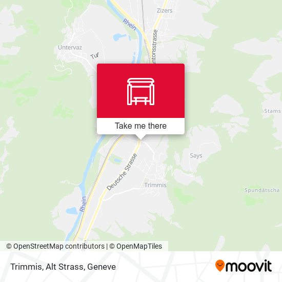 Trimmis, Alt Strass map