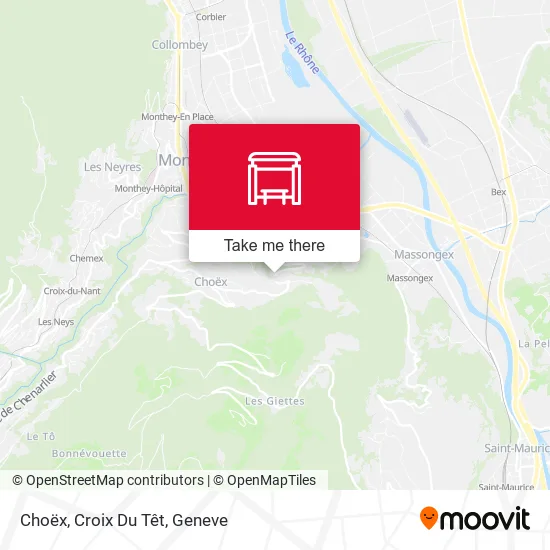 Choëx, Croix Du Têt map