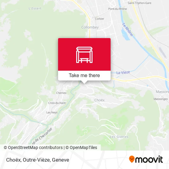 Choëx, Outre-Vièze map