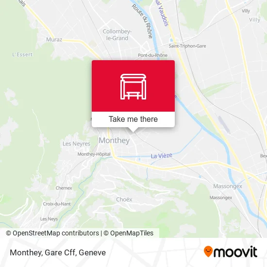 Monthey, Gare Cff plan