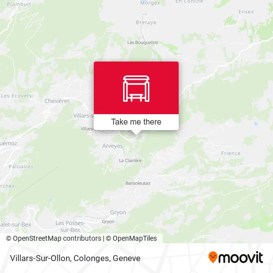 Villars-Sur-Ollon, Colonges map