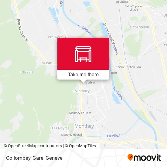 Collombey, Gare map
