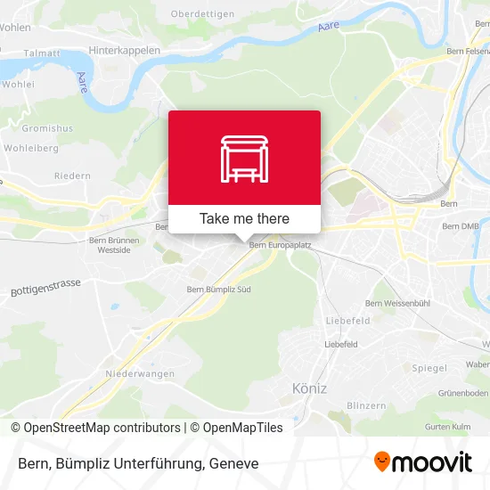 Bern, Bümpliz Unterführung map