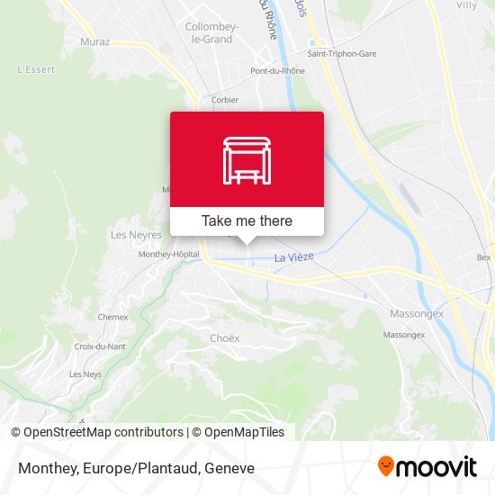 Monthey, Europe/Plantaud map