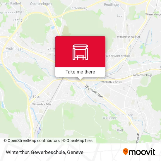 Winterthur, Gewerbeschule map