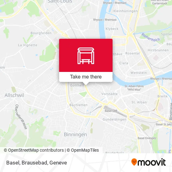 Basel, Brausebad map