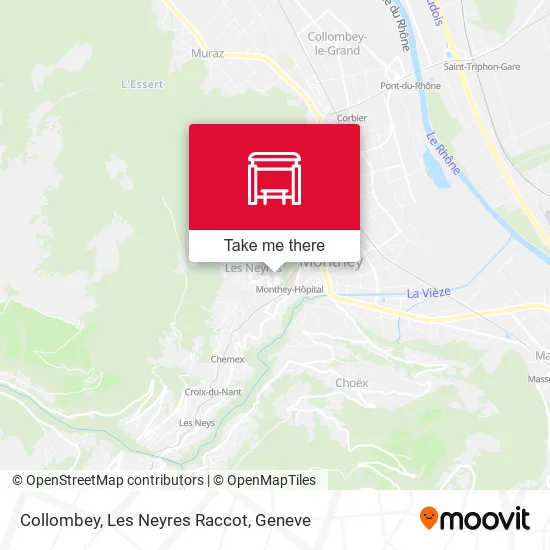Collombey, Les Neyres Raccot map