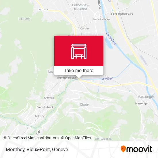 Monthey, Vieux-Pont map