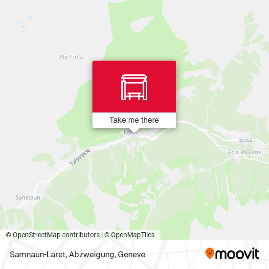 Samnaun-Laret, Abzweigung map