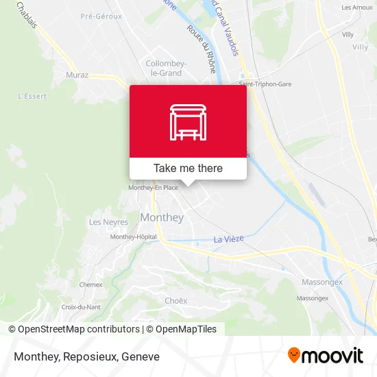 Monthey, Reposieux map