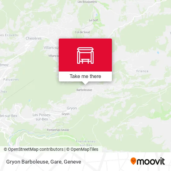 Gryon Barboleuse, Gare map