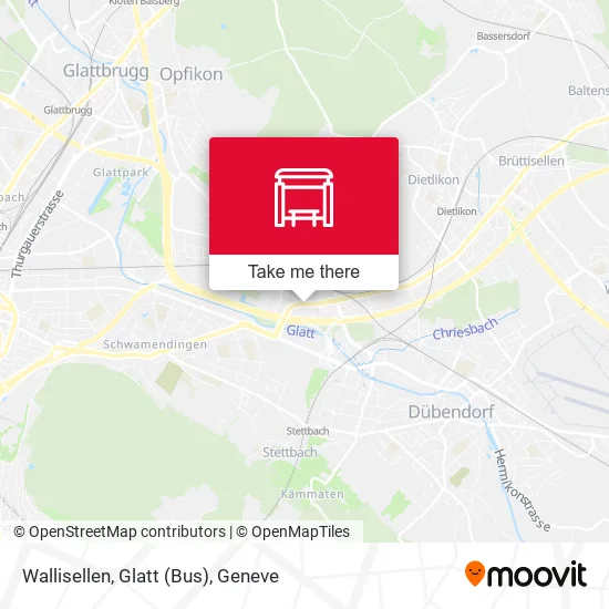 Wallisellen, Glatt (Bus) map