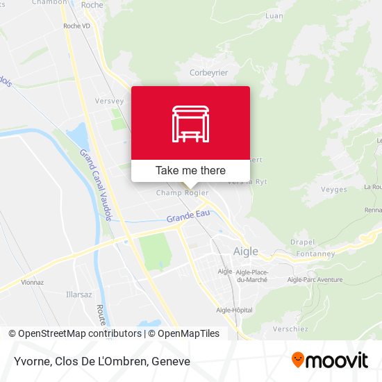 Yvorne, Clos De L'Ombren map