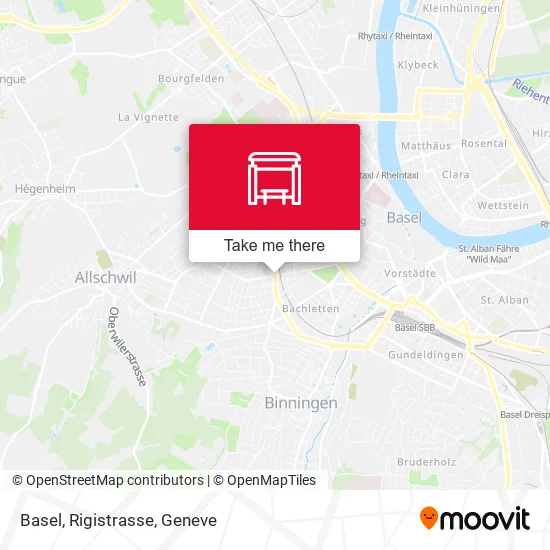 Basel, Rigistrasse map