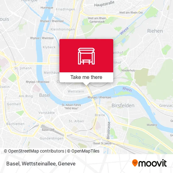 Basel, Wettsteinallee map