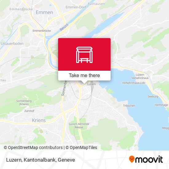 Luzern, Kantonalbank map