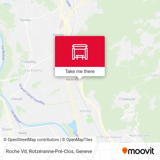 Roche Vd, Rotzéranne-Pré-Clos map