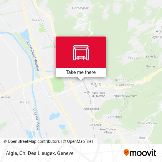 Aigle, Ch. Des Lieugex map