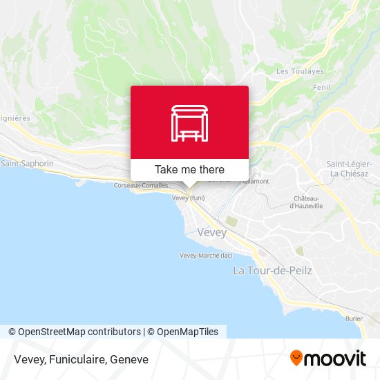 Vevey, Funiculaire map