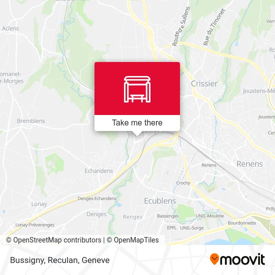 Bussigny, Reculan map