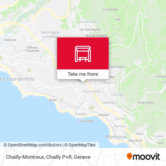 Chailly-Montreux, Chailly P+R map