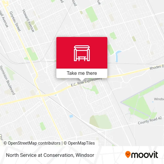 North Service at Conservation map